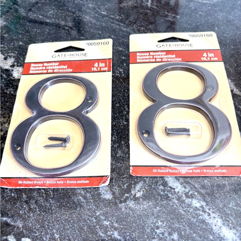 Address numbers for house. Metal. Brand new. 88